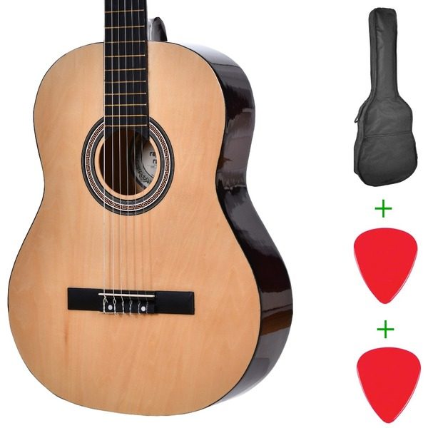 Set Chitara Clasica Dam Natur cu Husa si Pene